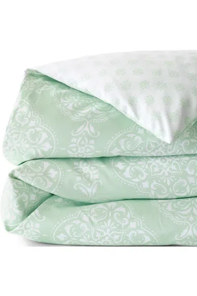 Lands' End 400 Thread Count Premium Supima Cotton No Iron Sateen Duvet Bed Cover In Green