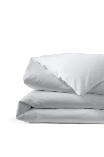 Lands' End 400 Thread Count Premium Supima Cotton No Iron Sateen Duvet Bed Cover In White