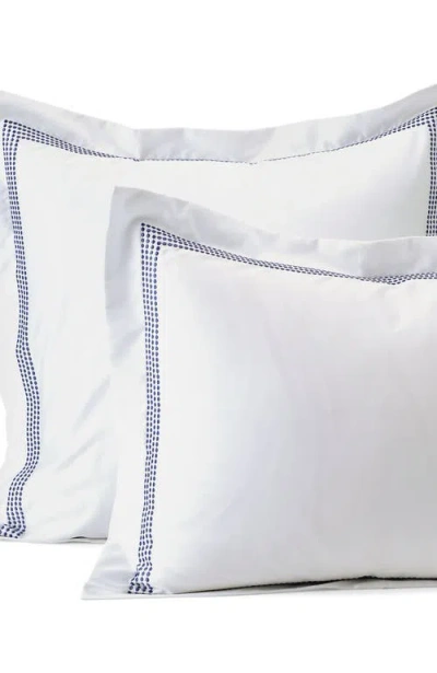 Lands' End 400 Thread Count Premium Supima Cotton No Iron Sateen Embroidered Pillow Sham In Multi