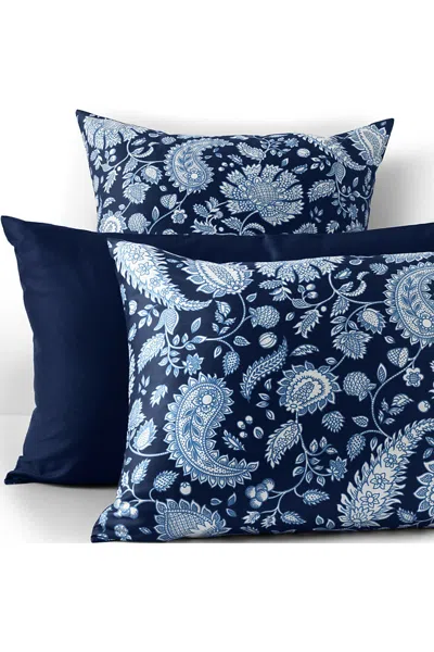 Lands' End 400 Thread Count Premium Supima Cotton No Iron Sateen Pillow Sham In Blue