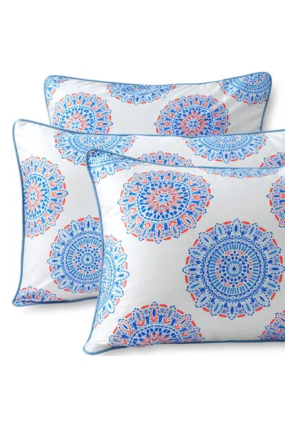 Lands' End 400 Thread Count Premium Supima Cotton No Iron Sateen Pillow Sham In Blue