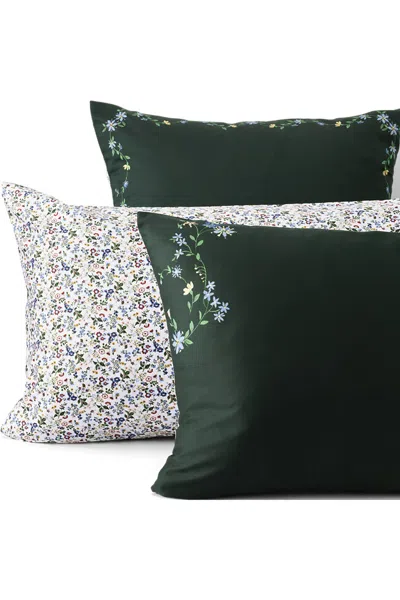 Lands' End 400 Thread Count Premium Supima Cotton No Iron Sateen Pillow Sham In Green