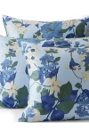 Lands' End 400 Thread Count Premium Supima Cotton No Iron Sateen Pillow Sham In Serene Blue Lilies