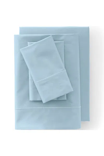 Lands' End 400 Thread Count Premium Supima Cotton Sateen Bed Sheet Set In Blue