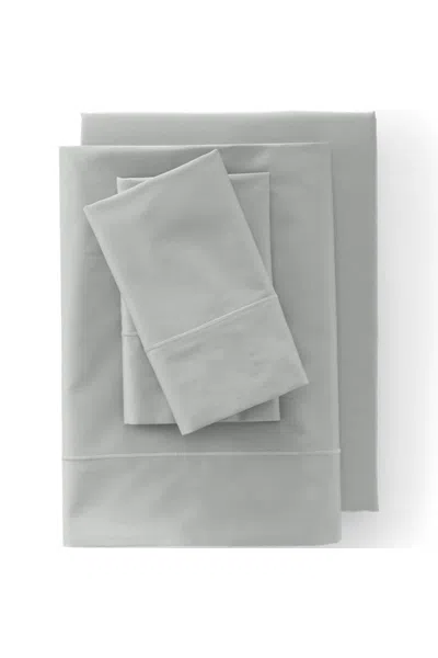 Lands' End 400 Thread Count Premium Supima Cotton Sateen Bed Sheet Set In Gray