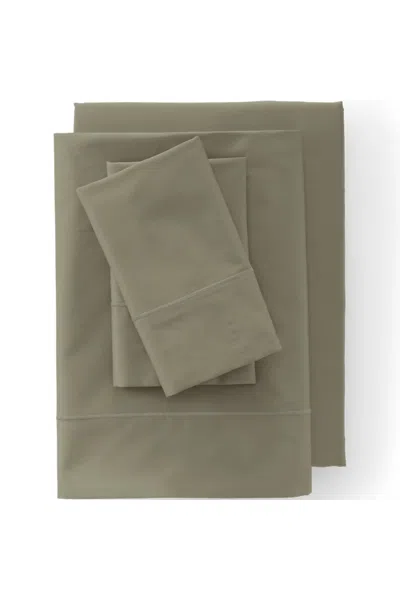 Lands' End 400 Thread Count Premium Supima Cotton Sateen Bed Sheet Set In Green