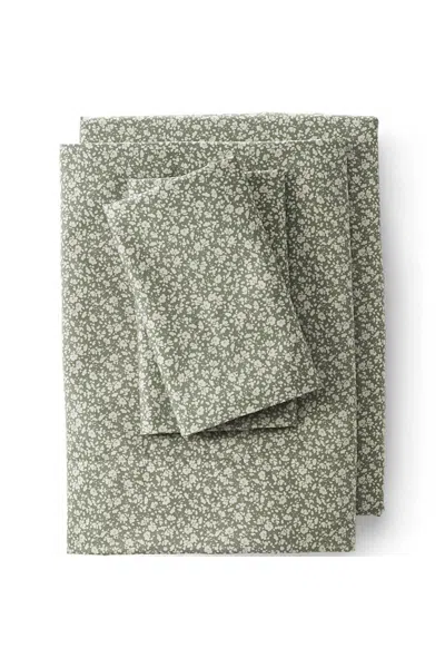 Lands' End 400 Thread Count Premium Supima Cotton Sateen Bed Sheet Set In Green