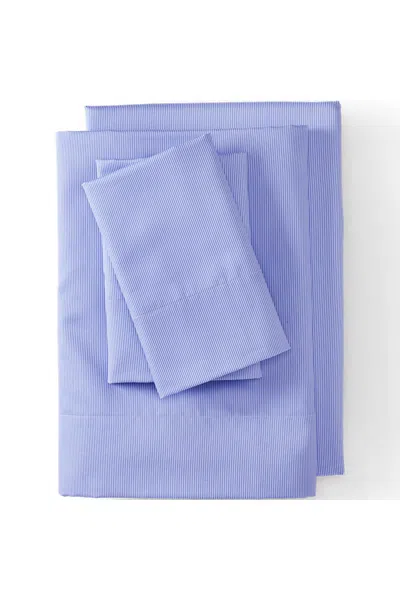 Lands' End 400 Thread Count Premium Supima Cotton Sateen Bed Sheet Set In Purple