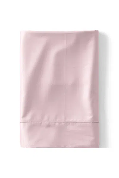 Lands' End 400 Thread Count Premium Supima Cotton Sateen Flat Bed Sheet In Pink