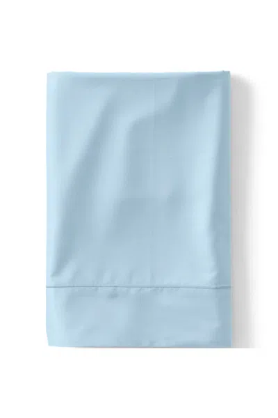 Lands' End 400 Thread Count Premium Supima Cotton Sateen Flat Bed Sheet In Blue