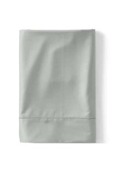 Lands' End 400 Thread Count Premium Supima Cotton Sateen Flat Bed Sheet In Gray
