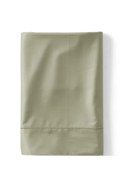 Lands' End 400 Thread Count Premium Supima Cotton Sateen Flat Bed Sheet In Green