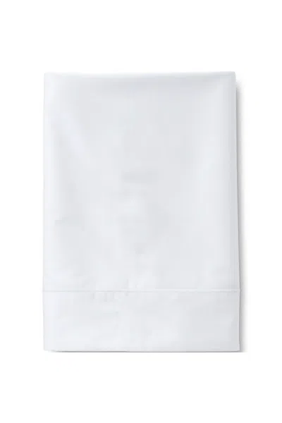 Lands' End 400 Thread Count Premium Supima Cotton Sateen Flat Bed Sheet In White