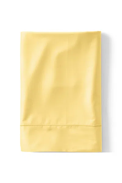 Lands' End 400 Thread Count Premium Supima Cotton Sateen Flat Bed Sheet In Yellow