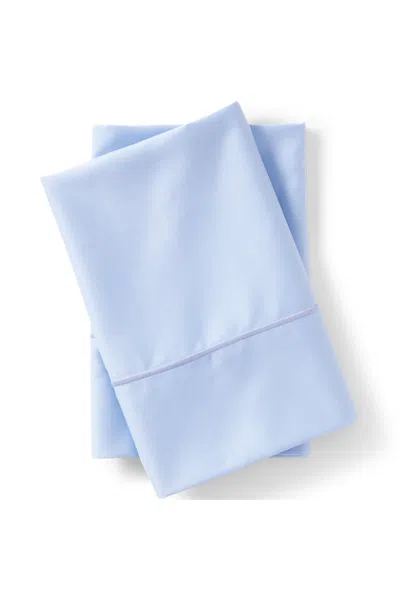 Lands' End 400 Thread Count Premium Supima Cotton Sateen Pillowcases In Blue