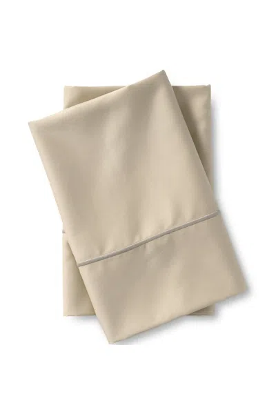 Lands' End 400 Thread Count Premium Supima Cotton Sateen Pillowcases In Neutral