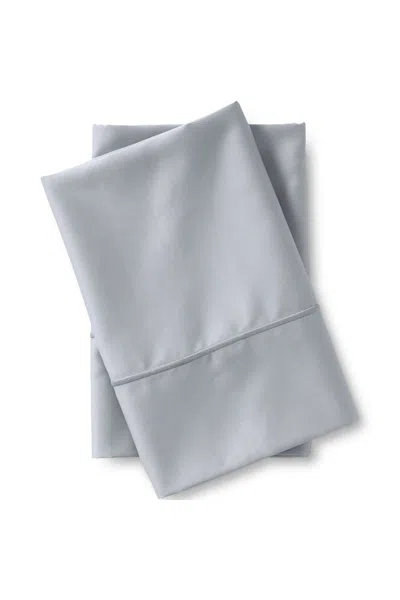 Lands' End 400 Thread Count Premium Supima Cotton Sateen Pillowcases In Gray