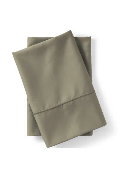 Lands' End 400 Thread Count Premium Supima Cotton Sateen Pillowcases In Green