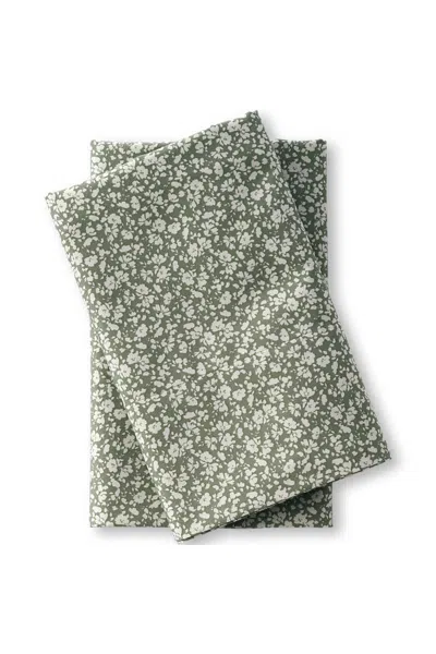 Lands' End 400 Thread Count Premium Supima Cotton Sateen Pillowcases In Green