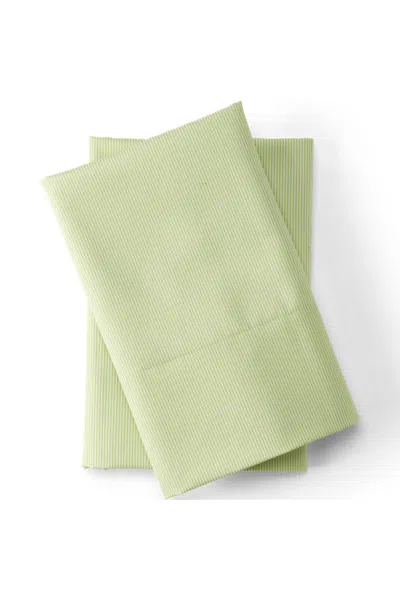 Lands' End 400 Thread Count Premium Supima Cotton Sateen Pillowcases In Green