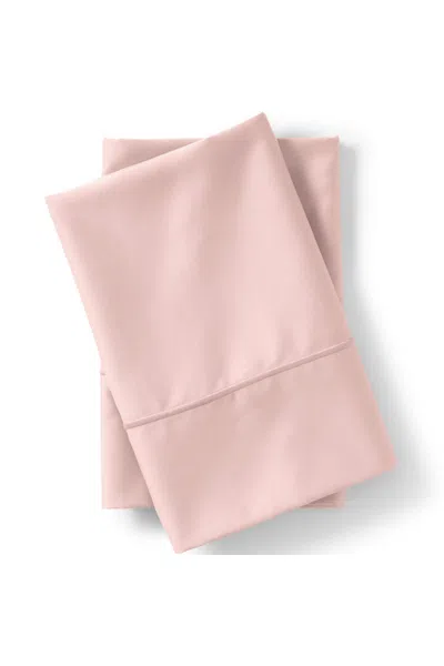 Lands' End 400 Thread Count Premium Supima Cotton Sateen Pillowcases In Pink