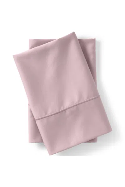 Lands' End 400 Thread Count Premium Supima Cotton Sateen Pillowcases In Pink