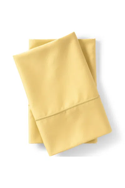 Lands' End 400 Thread Count Premium Supima Cotton Sateen Pillowcases In Yellow