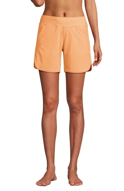 Lands' End 5" Board Shorts In Orange
