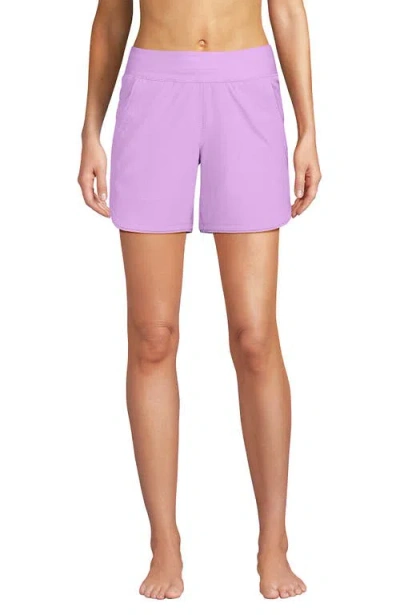 Lands' End 5" Board Shorts In Wild Lilac