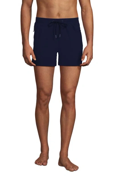 Lands' End 5 Inch Volley Swim Trunk In Deep Sea Navy
