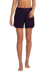 LANDS' END LANDS' END 5" QUICK DRY ELASTIC WAIST BOARD SHORTS SWIM COVER-UP SHORTS WITH PANTY