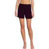 Lands' End 5" Quick Dry Elastic Waist Board Shorts Swim Cover-up Shorts With Panty In Dark Wine