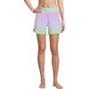 Lands' End 5" Quick Dry Elastic Waist Board Shorts Swim Cover-up Shorts With Panty In Wild Lilac/mint Ombre