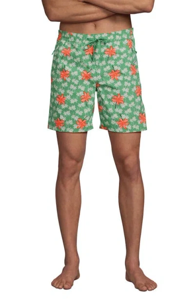 Lands' End 7 Inch Volley Hydroliner Swim Trunks In Green