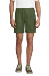 Shop Lands' End 7" Linen Cotton Resort Shorts In Vintage Pine Green