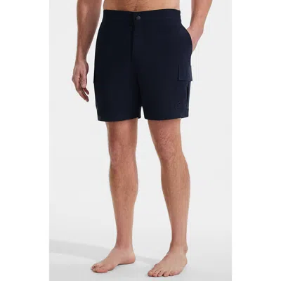 Lands' End 7" Quick Dry Cargo Swim Short In Animal Print