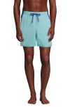 Lands' End 7" Volley Swim Trunks In River Mist Colorblock