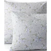 Lands' End 700 Thread Count Luxe Sateen Egyptian Cotton No Iron Bed Pillow Sham In Light Fog Snow Drop Floral
