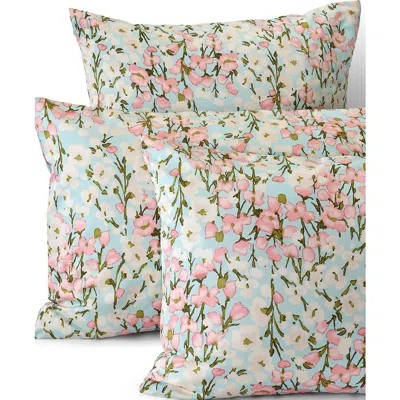 Lands' End 700 Thread Count Luxe Sateen Egyptian Cotton No Iron Bed Pillow Sham In Multi