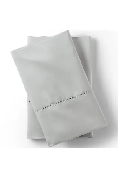 Lands' End 700 Thread Count Luxe Sateen Egyptian Cotton No Iron Bed Pillowcases In Gray