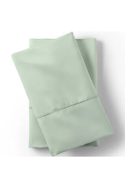Lands' End 700 Thread Count Luxe Sateen Egyptian Cotton No Iron Bed Pillowcases In Green