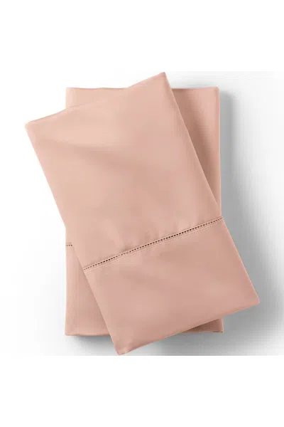 Lands' End 700 Thread Count Luxe Sateen Egyptian Cotton No Iron Bed Pillowcases In Pink