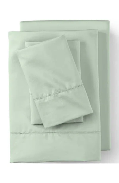 Lands' End 700 Thread Count Luxe Sateen Egyptian Cotton No Iron Bed Pillowcases In Soft Sage