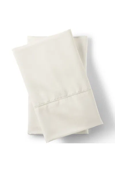 Lands' End 700 Thread Count Luxe Sateen Egyptian Cotton No Iron Bed Pillowcases In White