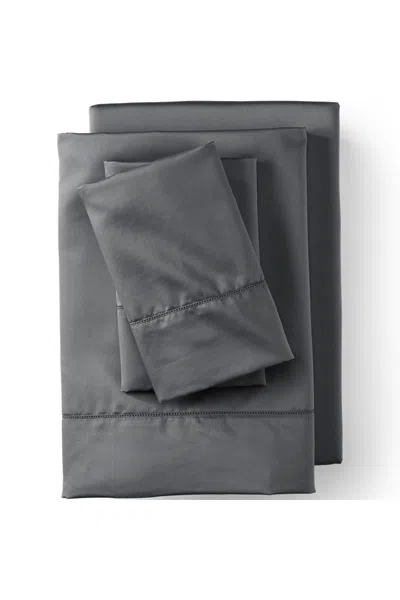 Lands' End 700 Thread Count Luxe Sateen Egyptian Cotton No Iron Bed Sheet Set In Gray