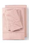 Lands' End 700 Thread Count Luxe Sateen Egyptian Cotton No Iron Bed Sheet Set In Antique Rose Water