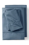 Lands' End 700 Thread Count Luxe Sateen Egyptian Cotton No Iron Bed Sheet Set In Bering Sea Blue