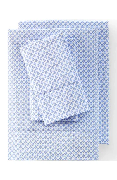Lands' End 700 Thread Count Luxe Sateen Egyptian Cotton No Iron Bed Sheet Set In Blue