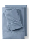Lands' End 700 Thread Count Luxe Sateen Egyptian Cotton No Iron Bed Sheet Set In Blue Pewter