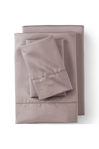 Lands' End 700 Thread Count Luxe Sateen Egyptian Cotton No Iron Bed Sheet Set In Brown